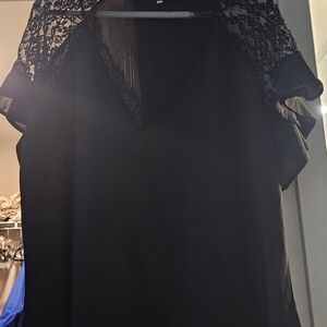 Elegant Black Lace Blouse